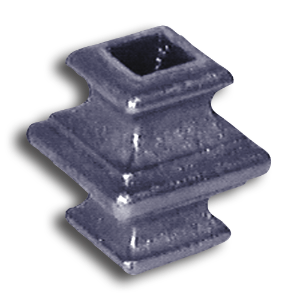 Cast Iron Baluster Collar - Square forged steel finial, cast iron bushings, brass finial, bushings, baluster, cast iron baluster collar, cast iron shoes and bases, brass baluster, powder-coated, zinc square shoe, aluminum baluster collar, simshoe, ts distributors