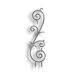 Scroll Design Picket Cast iron panel, panel, scroll design, modern design, modern panel, scroll panel, fence panels metal panels, decorative panels