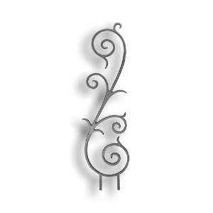 Scroll Design Picket Cast iron panel, panel, scroll design, modern design, modern panel, scroll panel, fence panels metal panels, decorative panels