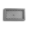 Recessed Vent - 7/8" x 1-1/2" Grid Size Cast iron casting, cast iron panels, panels, fence panels, decorative fence panels, decorative panels, metal panels, recessed vent design, recesed vent panel, ts distributors