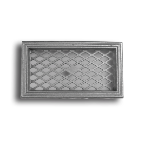 Recessed Vent - 7/8" x 1-1/2" Grid Size Cast iron casting, cast iron panels, panels, fence panels, decorative fence panels, decorative panels, metal panels, recessed vent design, recesed vent panel, ts distributors