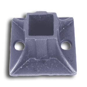 Cast Iron Square Shoe 1" forged steel finial, cast iron bushings, brass finial, bushings, baluster, cast iron baluster collar, cast iron shoes and bases, brass baluster, powder-coated, zinc square shoe, aluminum baluster collar, simshoe, ts distributors