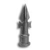 1/2" Cast Iron Spear Point Finial cast iron spear point finial, cast iron finial, spear point finial, metal finial, fence accessories, designmaster, cast iron fence accessories, fence posts, cast iron finials for sale, finials, spear finails, decorative finials, fence posts, ts distributors