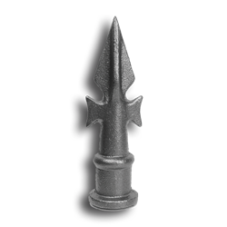 1/2" Cast Iron Spear Point Finial cast iron spear point finial, cast iron finial, spear point finial, metal finial, fence accessories, designmaster, cast iron fence accessories, fence posts, cast iron finials for sale, finials, spear finails, decorative finials, fence posts, ts distributors