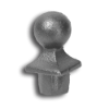 1" Cast Iron Ball Top Finial cast iron ball top finial, ball top finial, cast iron finial, decorative finial, fence accessories, cast iron fence accessories, ball top design finial, metal post caps, cast iron post caps,  metal fence post finials, metal fence finials, ball top post cap, designmaster, fence posts, ts distributors 