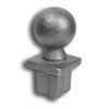 1-1/4" Cast Iron Ball Top Plug cast iron ball top finial, ball top finial, cast iron finial, decorative finial, fence accessories, cast iron fence accessories, ball top design finial, metal post caps, cast iron post caps,  metal fence post finials, metal fence finials, ball top post cap, designmaster, fence posts, ts distributors 