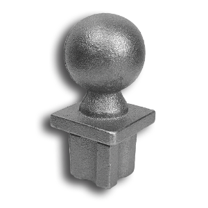 1-1/4" Cast Iron Ball Top Plug cast iron ball top finial, ball top finial, cast iron finial, decorative finial, fence accessories, cast iron fence accessories, ball top design finial, metal post caps, cast iron post caps,  metal fence post finials, metal fence finials, ball top post cap, designmaster, fence posts, ts distributors 