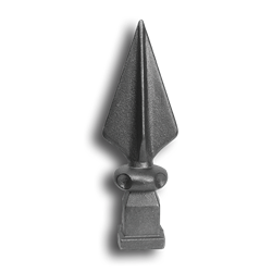 1" Cast Iron Spear Point Finial cast iron spear point finial, cast iron finial, spear point finial, metal finial, fence accessories, designmaster, cast iron fence accessories, fence posts, cast iron finials for sale, finials, spear finails, decorative finials, fence posts, ts distributors