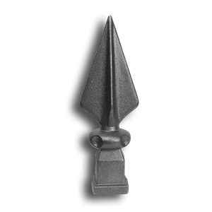1" Cast Iron Spear Point Finial cast iron spear point finial, cast iron finial, spear point finial, metal finial, fence accessories, designmaster, cast iron fence accessories, fence posts, cast iron finials for sale, finials, spear finails, decorative finials, fence posts, ts distributors