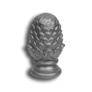 1-3/4" Cast Iron Pineapple Finial cast iron pineapple finial, cast iron finials, pineapple finial, decorative finials, cast iron post caps, fence post caps, fence accessories,cast iron fence accessories, decorative post caps, decorative cast iron post caps, ts distributors