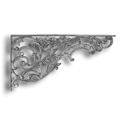 Bird of Paradise Corner Bracket Corner Bracket, Birds of Paradise Design, Cast Iron Bracket, Cast Iron Castings, Cast Iron Corner Bracket, Cast Iron Shelf Bracket, TS Distributors 