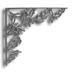 Corner Bracket - California Oak Design Corner Bracket, California Oak Design, Cast Iron Bracket, Cast Iron Castings, Cast Iron Corner Bracket, Cast Iron Shelf Bracket, TS Distributors 