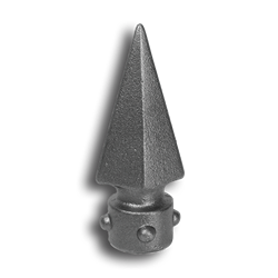 3/4" Cast Iron Spear Point Finial cast iron spear point finial, cast iron finial, spear point finial, metal finial, fence accessories, designmaster, cast iron fence accessories, fence posts, cast iron finials for sale, finials, spear finails, decorative finials, fence posts, ts distributors