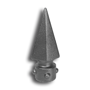 3/4" Cast Iron Spear Point Finial cast iron spear point finial, cast iron finial, spear point finial, metal finial, fence accessories, designmaster, cast iron fence accessories, fence posts, cast iron finials for sale, finials, spear finails, decorative finials, fence posts, ts distributors