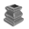 Cast Iron Square Collar 1/2" forged steel finial, cast iron bushings, brass finial, bushings, baluster, cast iron baluster collar, cast iron shoes and bases, brass baluster, powder-coated, zinc square shoe, aluminum baluster collar, simshoe, ts distributors