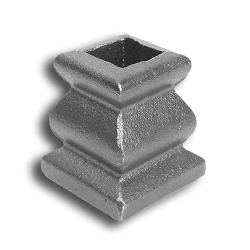 Cast Iron Square Collar 1/2" forged steel finial, cast iron bushings, brass finial, bushings, baluster, cast iron baluster collar, cast iron shoes and bases, brass baluster, powder-coated, zinc square shoe, aluminum baluster collar, simshoe, ts distributors