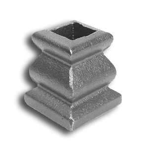 Cast Iron Square Collar 1/2" forged steel finial, cast iron bushings, brass finial, bushings, baluster, cast iron baluster collar, cast iron shoes and bases, brass baluster, powder-coated, zinc square shoe, aluminum baluster collar, simshoe, ts distributors