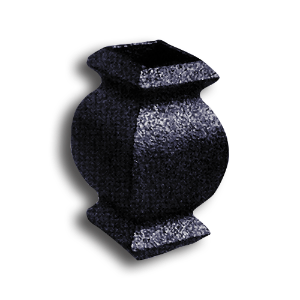 Cast Iron Baluster Collar 1/2" forged steel finial, cast iron bushings, brass finial, bushings, baluster, cast iron baluster collar, cast iron shoes and bases, brass baluster, powder-coated, zinc square shoe, aluminum baluster collar, simshoe, ts distributors