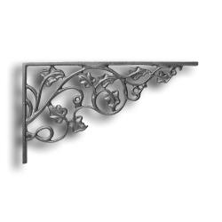 Corner Bracket - Ivy Leaf Design Corner Bracket, Ivy Leaf Design, Cast Iron Bracket, Cast Iron Castings, Cast Iron Corner Bracket, Cast Iron Shelf Bracket, TS Distributors 