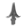 1" Cast Iron Spear Point Plug cast iron spear point finial, cast iron finial, spear point finial, metal finial, fence accessories, designmaster, cast iron fence accessories, fence posts, cast iron finials for sale, finials, spear finails, decorative finials, fence posts, ts distributors