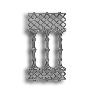 Railing Panel - Lattice Design Cast iron casting, cast iron panel, railing panel, decorative panels, metal panels, cast iron railing panels, metal railing panels, decorative cast iron railing panels, lattice design