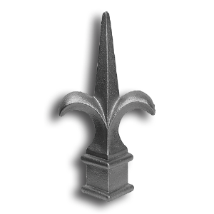 3/4" Cast Iron Spear Point Finial cast iron spear point finial, cast iron finial, spear point finial, metal finial, fence accessories, designmaster, cast iron fence accessories, fence posts, hip-knob, cast iron finials for sale, finials, spear finails, decorative finials, fence posts, ts distributors