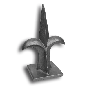 4" Cast Iron Spear Point Post Cap cast iron spear point post cap, cast iron post cap, spear point post cap, metal post cap, fence post caps, fence accessories, designmaster, decorative post cap, hip-knob, ts distributors