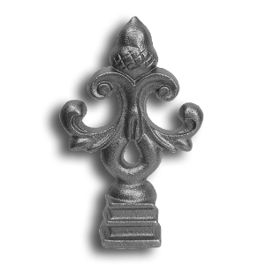 Cast Iron Oak Point Finial Available in 3 Sizes cast iron oak point finial, oak point finial, finials, cast iron finials, metal finials, decorative finials, fence accessories, designmaster, fence posts, decorative fence finials, fence finials, metal fence post finials, oak pointe finial, cast iron fence accessories, ts distributors