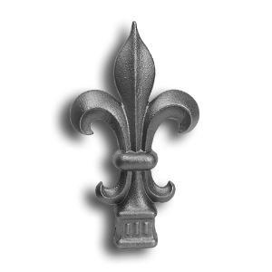 Cast Iron Fleur-de-Lis Finials Available in 4 Sizes cast iron fleur-de-lis finial, fleur-de-lis design, cast iron finial, finials, decorative finials, metal finials, fence accessories, designmaster, cast iron spear finial, fleur de lis fence finial, cast iron fleur de lis finial, fleur de lis, metal finial, hip-knob, cast iron hip-knob, ts distributors