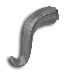 Cast Iron Lambs Tongue for Tubular Handrail for Angled Runs decorative metal bars, decorative metal tubes, tubular handrails, angled