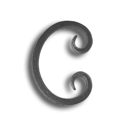 Cast Iron Gate Topper or Insert Cast iron casting, C-Scroll, decorative picket casting, picket casting, metal casting, cast iron scroll, railing, rail accessories, ts distributors