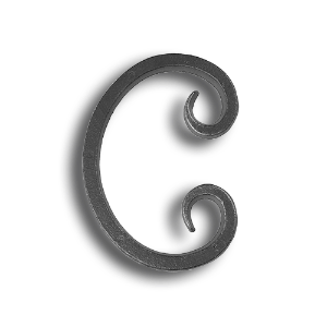Cast Iron Gate Topper or Insert Cast iron casting, C-Scroll, decorative picket casting, picket casting, metal casting, cast iron scroll, railing, rail accessories, ts distributors