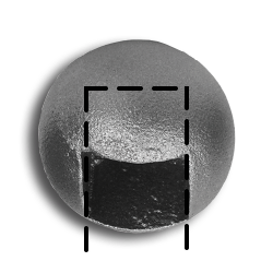 Cast Iron Ball - 2" Dia. with 2" Square Hole Cast Iron Ball, Cast Iron, Metal Ball, TS Distributors