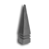 3/4" Cast Iron Spear Point Pyramid Finial cast iron spear point pyramid finial, cast iron finial, spear point pyramid finial, decorative finial, decorative post cap, cast iron post cap, metal post cap, metal finial, fence accessories, cast iron fence accessories, cast iron spear point finial, designmaster, fence posts, metal fence posts, fence post accessories, ts distributors