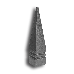 3/4" Cast Iron Spear Point Pyramid Finial cast iron spear point pyramid finial, cast iron finial, spear point pyramid finial, decorative finial, decorative post cap, cast iron post cap, metal post cap, metal finial, fence accessories, cast iron fence accessories, cast iron spear point finial, designmaster, fence posts, metal fence posts, fence post accessories, ts distributors