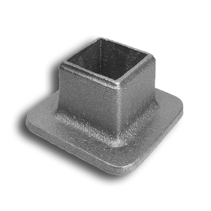 Cast Iron Square Shoe 1-1/4" forged steel finial, cast iron bushings, brass finial, bushings, baluster, cast iron baluster collar, cast iron shoes and bases, brass baluster, powder-coated, zinc square shoe, aluminum baluster collar, simshoe, ts distributors