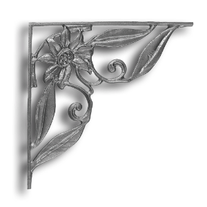 Cast Iron Sunflower Corner Bracket Corner Bracket,Sunflower Design, Cast Iron Bracket, Cast Iron Castings, Cast Iron Corner Bracket, Cast Iron Shelf Bracket, TS Distributors 