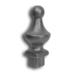 1" Cast Iron Ball Top Plug cast iron ball top finial, ball top finial, cast iron finial, decorative finial, fence accessories, cast iron fence accessories, ball top design finial, metal post caps, cast iron post caps,  metal fence post finials, metal fence finials, ball top post cap, designmaster, fence posts, ts distributors 