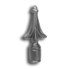 1/2" Cast Iron Ball Top Spear Finial cast iron ball top spear finial, cast iron finial, spear finial, finials, metal finials, metal post caps, post caps, cast iron post caps, decorative finials, decorative post caps, fence post cap, fence accessories, cast iron fence accessories, ts distributors