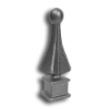 Cast Iron Ball Point Finial Available in 8 Sizes cast iron ball point finial, finials, cast iron finials, fence accessories, cast iron fence accessories, ball point finial, metal fence post fianial, post caps, fence posts, decorative fence finials, cast iron finials for sale, metal post finials, plain ball and point finial, hip-knob, ts distributors