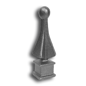 Cast Iron Ball Point Finial Available in 6 Sizes cast iron ball point finial, finials, cast iron finials, fence accessories, cast iron fence accessories, ball point finial, metal fence post fianial, post caps, fence posts, decorative fence finials, cast iron finials for sale, metal post finials, plain ball and point finial, hip-knob, ts distributors