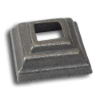 Cast Iron Square Shoe 1/2" forged steel finial, cast iron bushings, brass finial, bushings, baluster, cast iron baluster collar, cast iron shoes and bases, brass baluster, powder-coated, zinc square shoe, aluminum baluster collar, simshoe, ts distributors