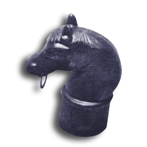 Cast Iron Horse Head Post Cap cast iron horse head post cap, post cap, cast iron post cap, horse head post cap, decorative post cap, fence post cap, cast iron fence post cap, finials, fence finials, cast iron fence finials, fence accessories, cast iron fence accessories