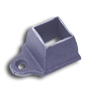 Cast Iron Square Shoe 1" forged steel finial, cast iron bushings, brass finial, bushings, baluster, cast iron baluster collar, cast iron shoes and bases, brass baluster, powder-coated, zinc square shoe, aluminum baluster collar, simshoe, ts distributors