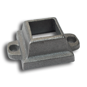 Cast Iron Flange Shoe 1-1/4" forged steel finial, cast iron bushings, brass finial, bushings, baluster, cast iron baluster collar, cast iron shoes and bases, brass baluster, powder-coated, zinc square shoe, aluminum baluster collar, simshoe, ts distributors