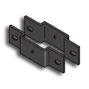 2-1/2" Two Direction Panel Bracket two direction panel bracket, panel brackets, brackets, 2" panel bracket, two inch panel bracket, fence accessories, gate accessories, gate hardware, walk gates, fence panels, custom fencing, commercial fenceing, residential fencing, ts distributors