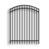 Versai Ornamental Walk Gates Arched Top 3 Rail Gate Versai Fencing System, rackable, versai ornamental walk gates, welded fence, arched top fencing, 3-rail fencing, galvanized post, powder-coated post, post cap, extended picket, walk gate, 16 gauge, tubular steel pickets, residential fence, commercial fence, finials, gate hardware, fence hardware, ts distributors
