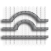 Arched Gate Kit arched gate kit, arched gate top, standard arch, compound arch, galvanized crushed steel spear point, crushed spear point, galvanized, perforated metal sheet, rollformed pre-punched channel, structural pre-punched channel, unpunched rollformed channel, rollformed channel