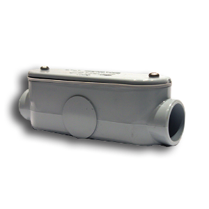 3/4" Type C PVC Access Fitting Access control, gate operators, viking, doorking, liftmaster, apollo, eagle, swing gate, slide gate, BFT, Ramset, loop detctor, transmitter, 315 MHz, 2.0 technology, superior gate operaator, phobos, oxi receiver, residential swing gates, wireless keypads, ramset, electromagnetic lock ,Maglock, access controller, push to exit, proximity reader, cellular callbox, telephone entry system, board kit, intercom, photoeye kits, seco-larm, EMX, click2enter, emergency entry box, lead-acid battery, THALIA, conduit, screw connector, back-up power