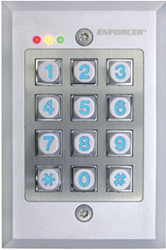 Flush-Mount Outdoor Access Keypad Access control, gate operators, viking, doorking, liftmaster, apollo, eagle, swing gate, slide gate, BFT, Ramset, loop detctor, transmitter, 315 MHz, 2.0 technology, superior gate operaator, phobos, oxi receiver, residential swing gates, wireless keypads, ramset, electromagnetic lock ,Maglock, access controller, push to exit, proximity reader, cellular callbox, telephone entry system, board kit, intercom, photoeye kits, seco-larm, EMX, click2enter, emergency entry box, lead-acid battery, THALIA, conduit, screw connector, back-up power